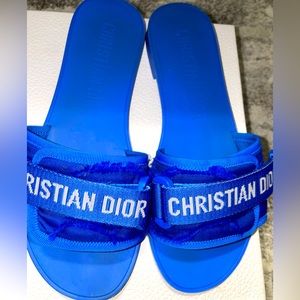 Christian Dior blue sandals (women size 8 )